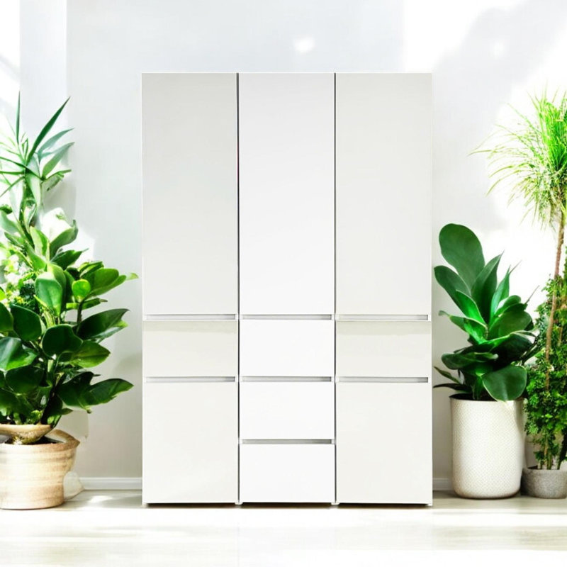 Modular Wood Closet System with Mirror