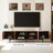 Mid Century Modern Tv Cabinet Slatted Doors Features 4 Interior Compartments-572489704