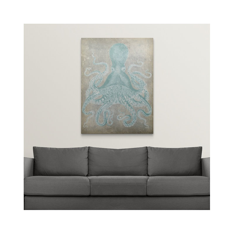 «Spa Octopus I» par Jennifer Goldberger, impression, H 48 po x l 36 po x P 1,5 po, Toile