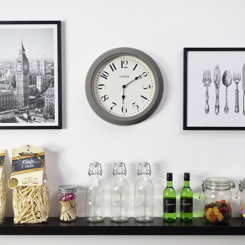 Venetian Acrylic Wall Clock, Grey