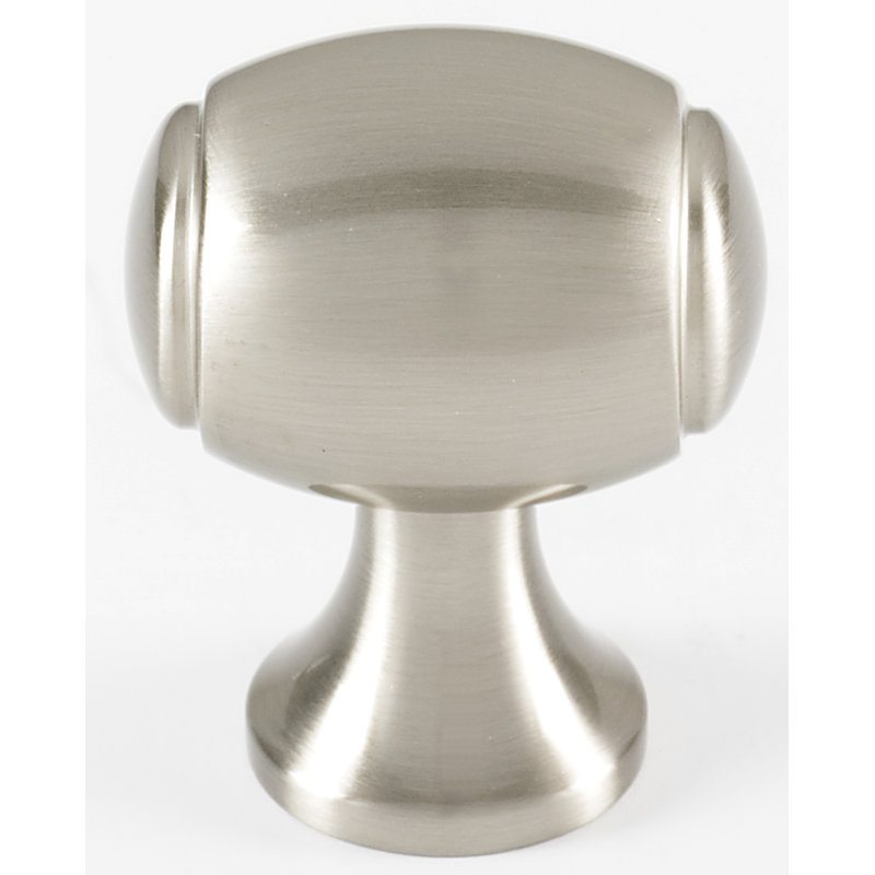 Royale Knob, 1.13" H x 1" W x 0.5" D, Satin Nickel