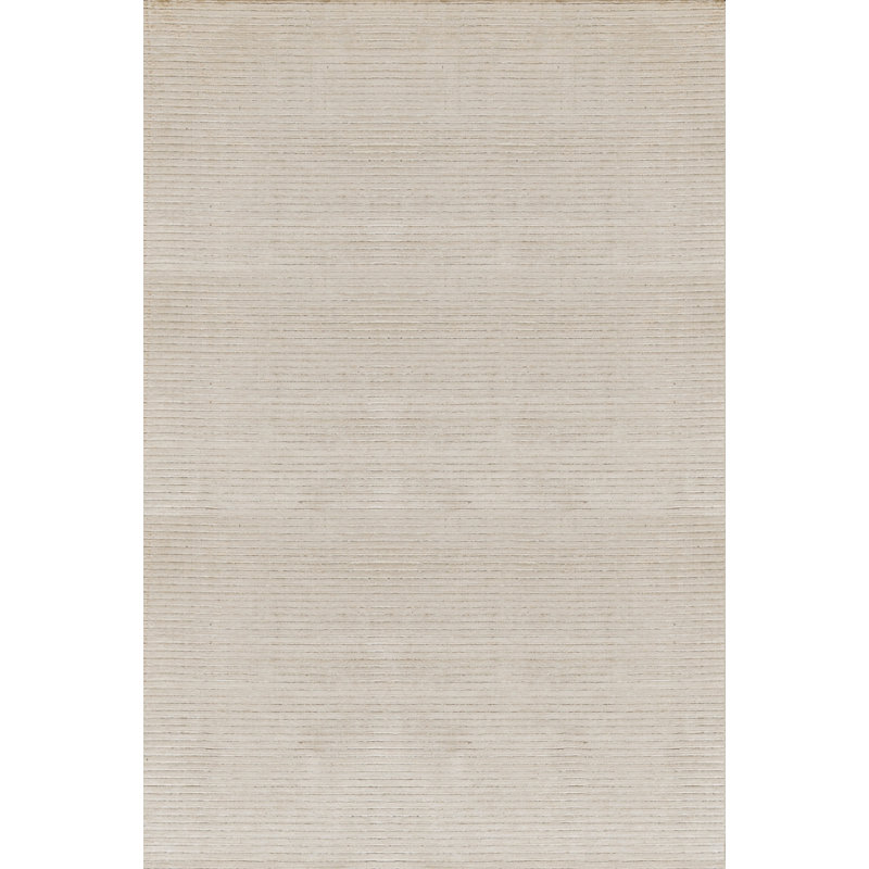 Hand-Knotted High-Quality Ivory Area Rug