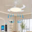 42" Retractable Ceiling Fan With Light And Remote, Quiet DC Motor Modern Ceiling Fan-641957908