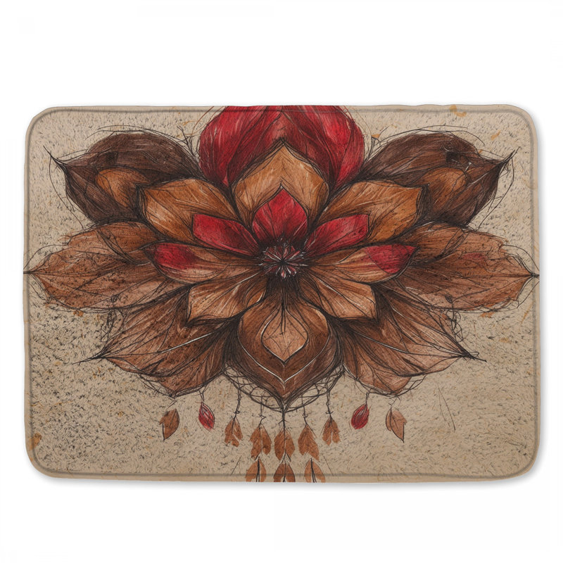 Tapis de bain Mandala, 34in W x 21in L