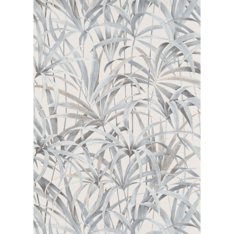 Panneau de papier peint Vallauris, Crème / Bleu / Brun