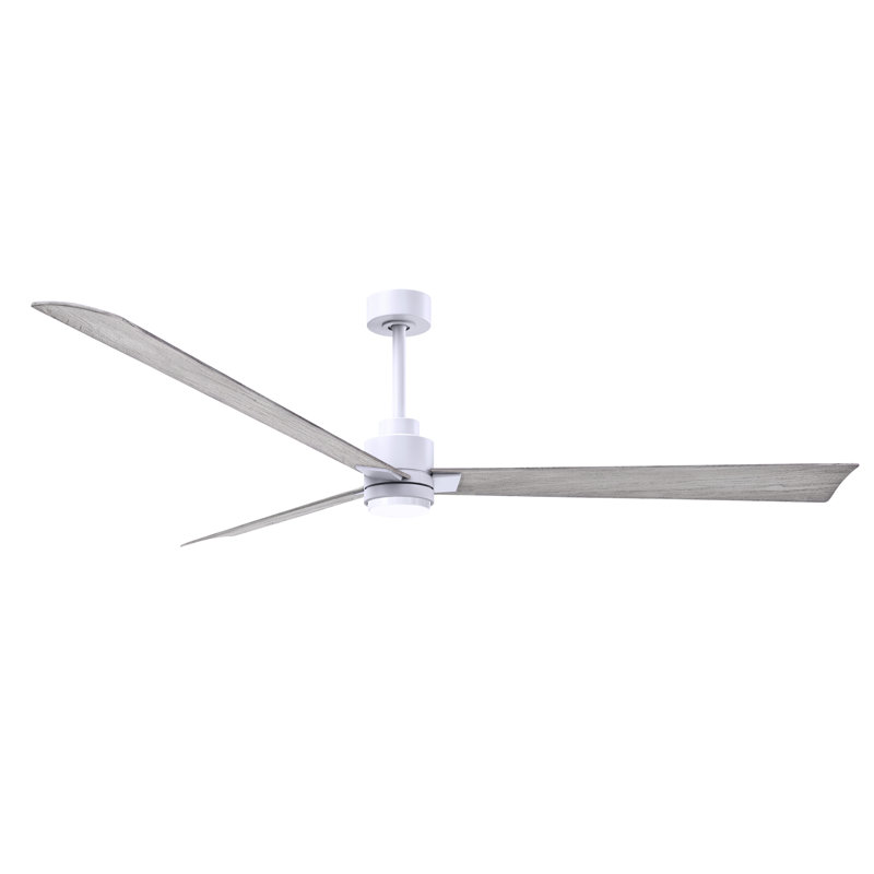 Ventilateur de plafond Alessandra, Ton bois de grange, Blanc mat, 72"