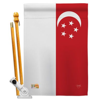 Drapeau de la nationalité du monde, impression verticale à 2 faces de 28 po x 40 po Ensemble de drapeaux