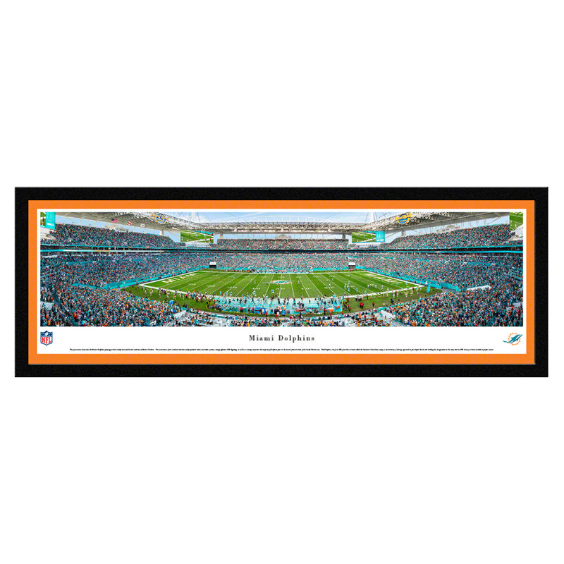 Miami Dolphins - reproduction de photo panoramique sur papier, Cadre Sellect