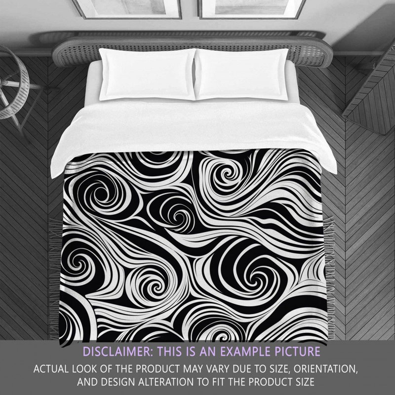 Funky Bedding, Twin Comforter, Black/Gray Abstract