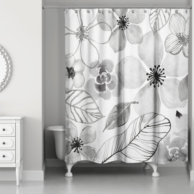 Rideau de douche Rithu, Gris