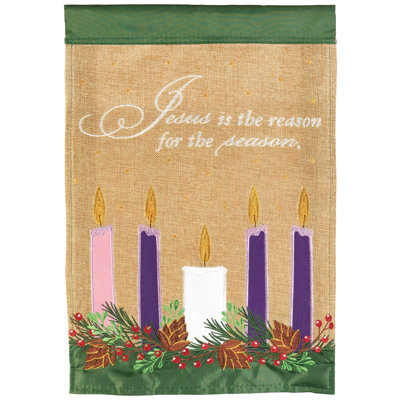 Drapeau de jardin en polyester 18 x 13 po Damonei