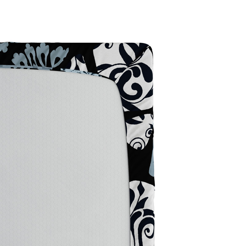 Microfiber Geometric Fitted Sheet, Full Fitted Sheet