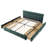 Queen Size Upholstered Bed With Storage Drawers ,Soft Chenille Headboard & Solid Frame .(88.5''*68.5''*31'')-1424859447