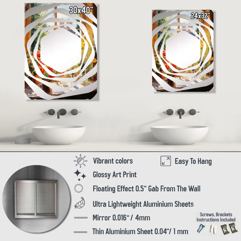 Deajia - Miroir mural pour fenêtre MIR134042, 40 po x 30 po