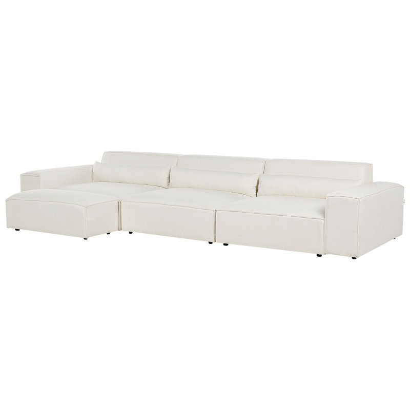 Netanya 3 Seater Sofa, White Boucle