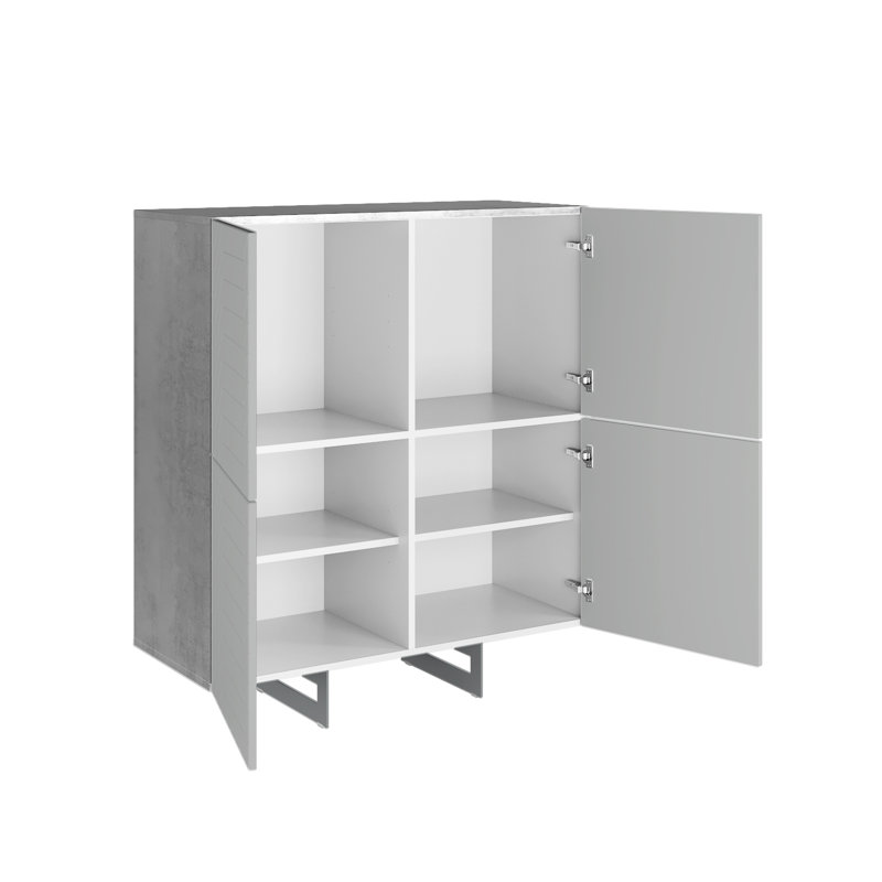 Banjarmasin 110cm Sideboard, Concrete/Grey