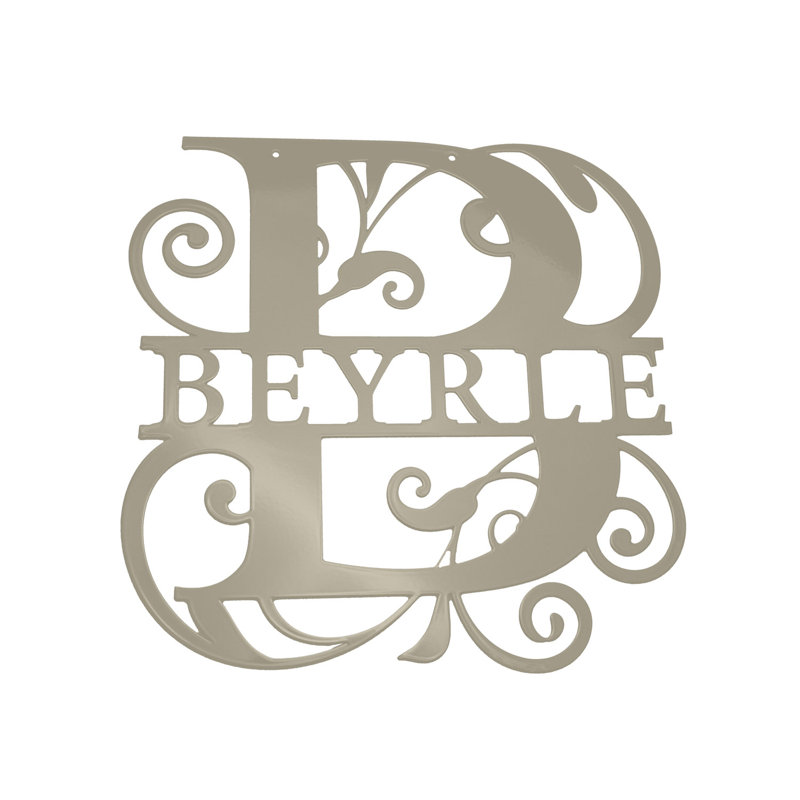 Décoration murale 32 "Anbut, Taupe, Lettre B, Oui