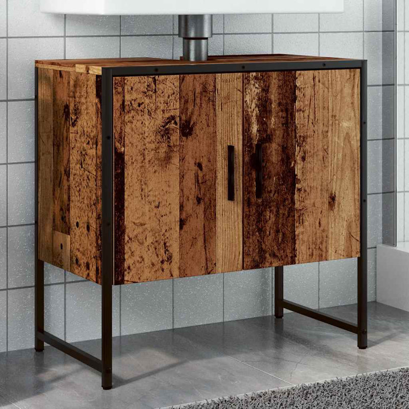 Rexley Single Bathroom Vanity with Basin, Old Wood