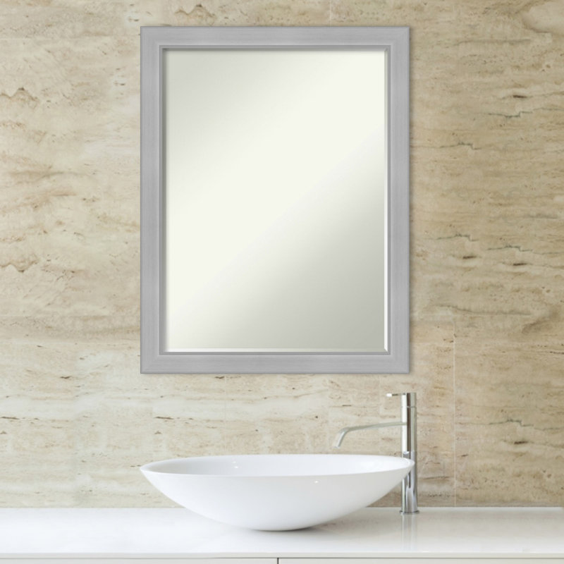 Omma Closed Corner Frame Flat Wall Mirror, 26.5'' x 20.5''