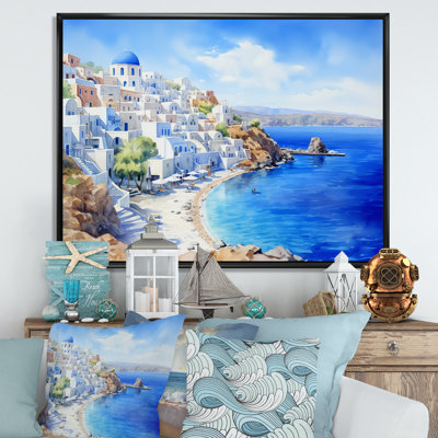 Santorini, Grèce, sérénité - Grèce, art mural