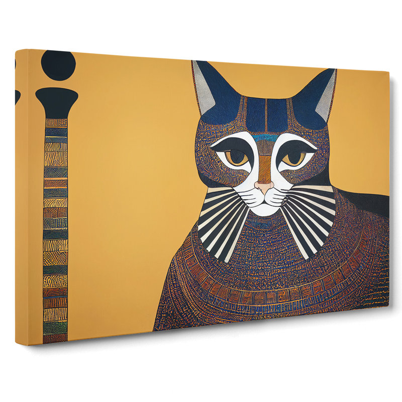 Egyptian Cat - Wrapped Canvas, 50cm H x 76cm W x 3cm D