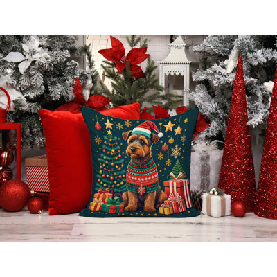Coussin décoratif 1164_Welsh Terrier Christmas