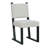 Modern Striped Dining Chairs, Solid Wood Sled Legs in Black (Set of 2)-555015620-555015672