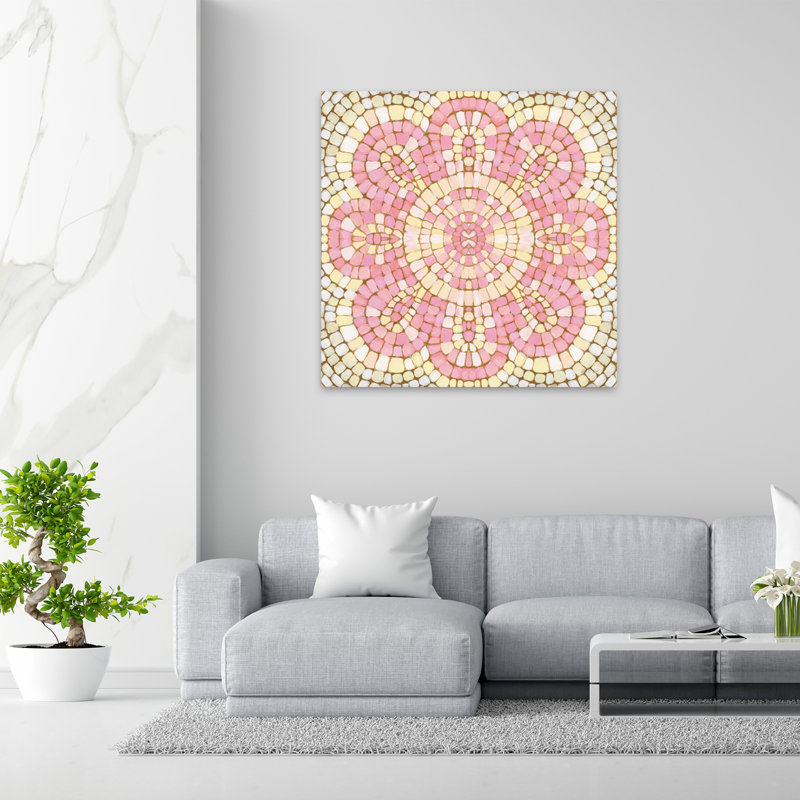 Botanical Mosaic Viii, art contemporain, H 48 po x l 48 po