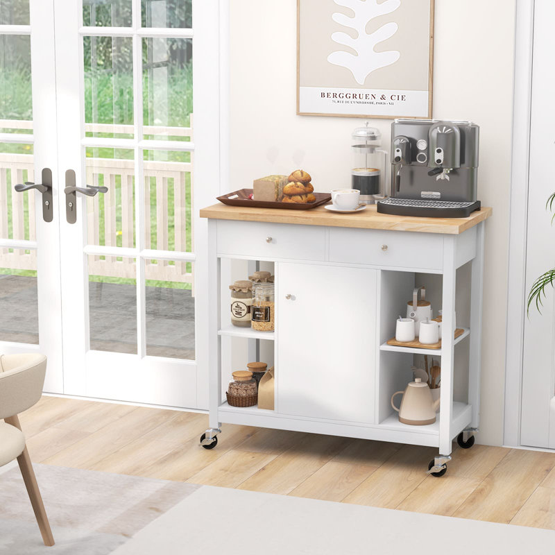 Mersinlik Kitchen Cart, White