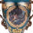 Bronze Deep Aegean Blue Gold Crystal Glass Decorative Sculpture French Style Set