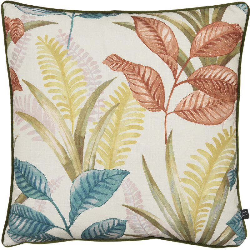 Floral Square Cushion, Feathers