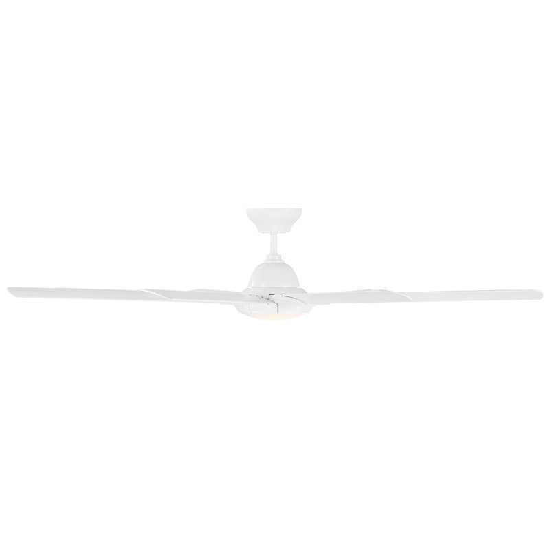 Hydra 8 - Blade Outdoor LED Smart Standard Ceiling Fan with Wall Control and Light Kit Included, Works With Alexa and iOS or Android App