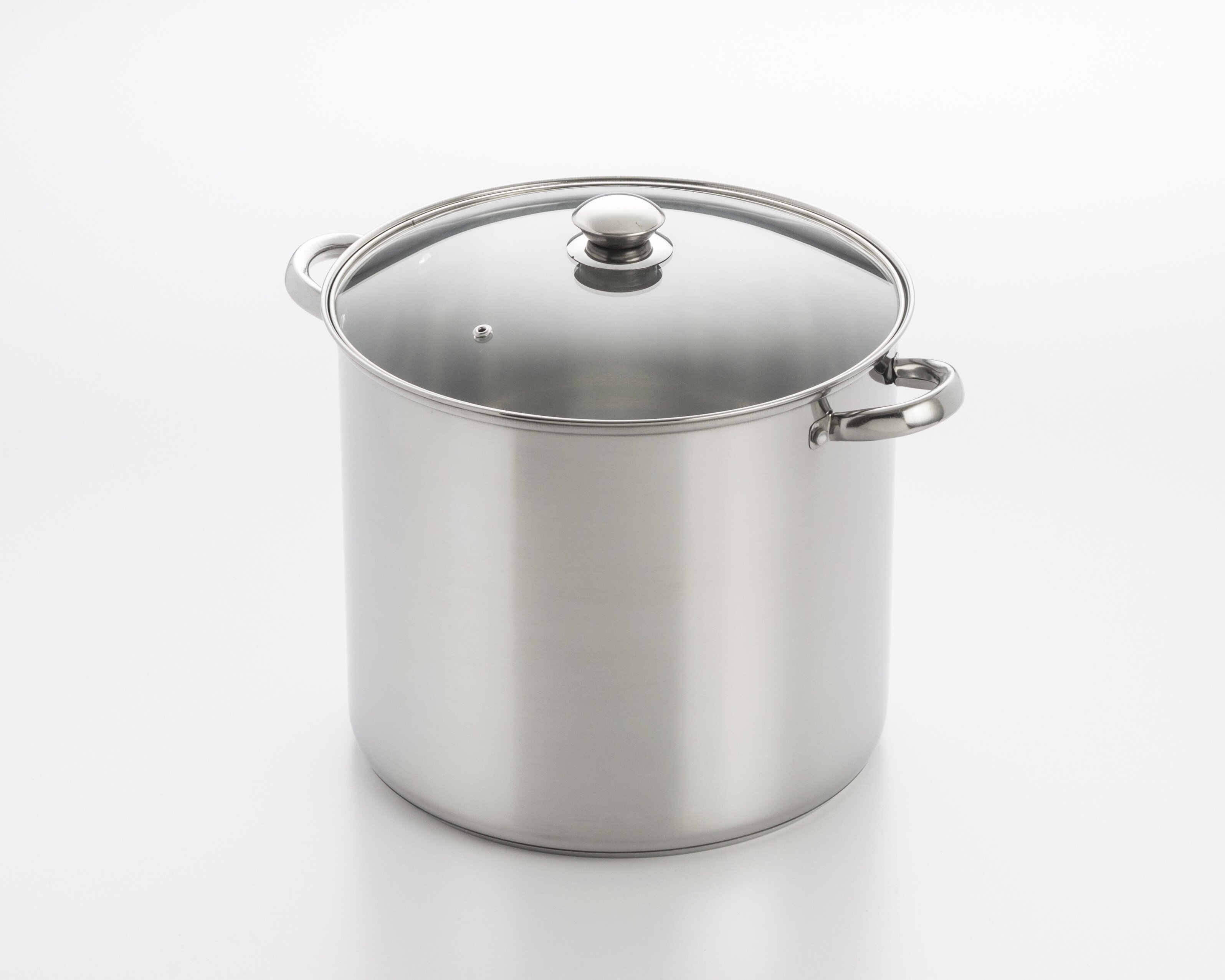 Induction 21 Steel Stockpot with Lid (12 Qt.) & Steamer/Pasta Insert