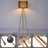 60.6'' Nordic Tripod Floor Lamp with Walnut Solid Wood Base & Linen Shade, Foot Switch, E26 Socket, UL Certified Modern Standing Lamp for Living Room, Bedroom, Study & Reading Nook-2055002699