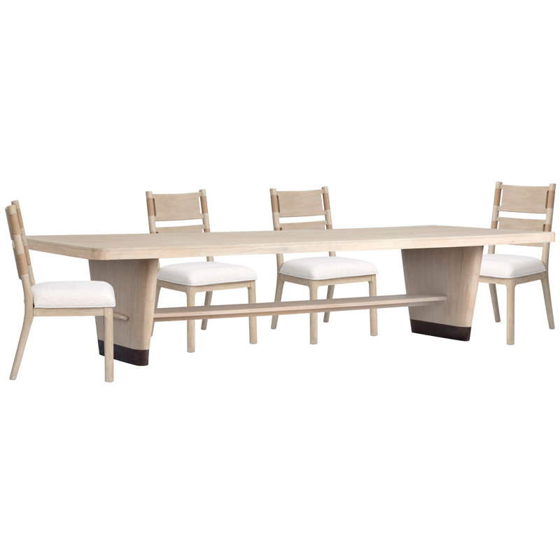 Trestle Dining Table With 4 Side Chairs