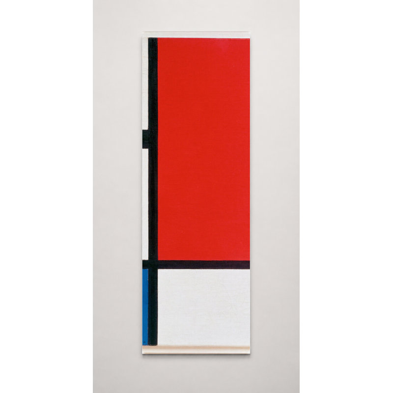 Composition avec rouge, bleu et jaune (1930) - art mural sur toile, 30" W x 10" H