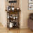 Coffee Bar Stand Station Cart with Storage Drawer -3 Tier, Extended Worktop Coffee Table,