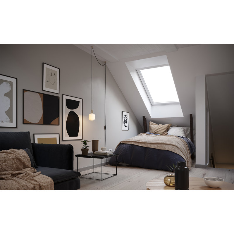 Brass and Frosted Glass Mini LED Pendant Light
