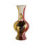 Vase rond en céramique avec finition abstraite multicolore et petites poignées-446932035-446932034