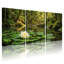 «White Water Lily Forest Stream», ensemble de 3 reproductions d'art sur toile tendues-1625350435