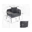 Chaise de loisir rembourrée avec tablette-1909364960
