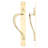 Cast Brass Pull Handle with Art Nouveau Backplate-58310895