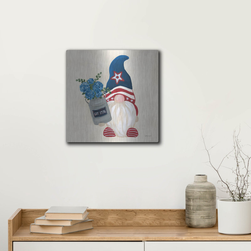 Art mural luxueux «American Gnome 6» par Yvette St. Amant, H 12 po x l 12 po