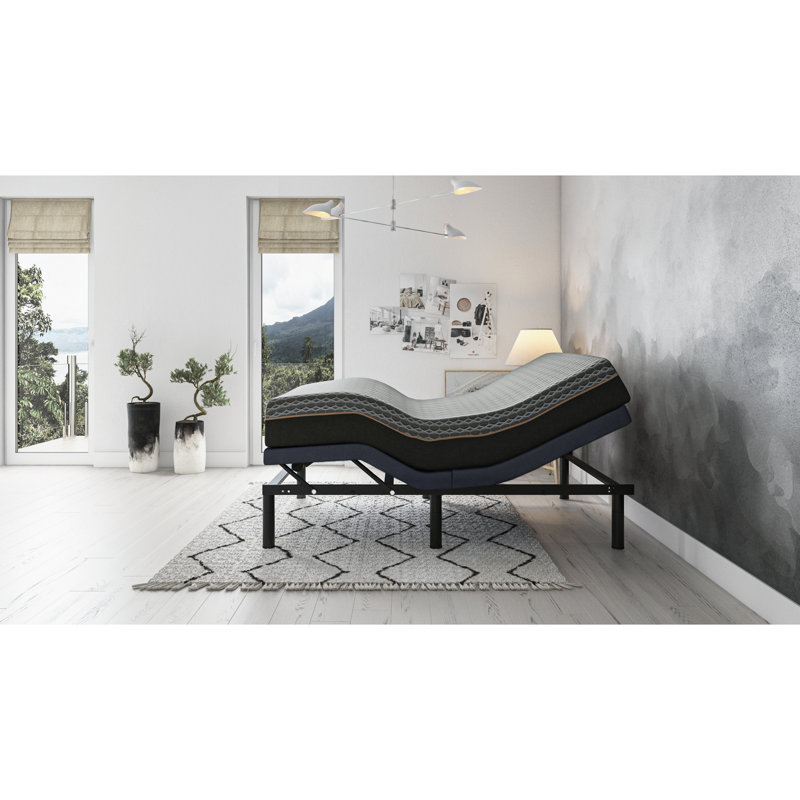 Lit simple Bt2000 - Tête et pied réglables avec mémoire programmable et commande manuelle intégrée, Lit simple