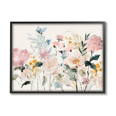 Az-516, impression de fleurs de printemps pastel sur toile par Lanie Loreth