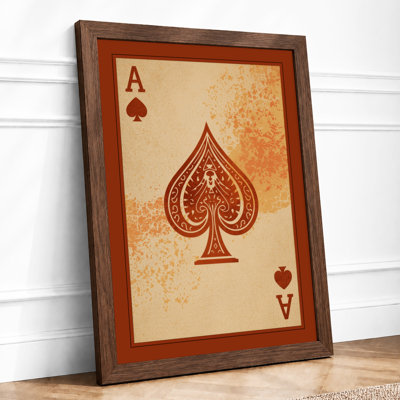 Ace of Spades Vintage - Framed Print