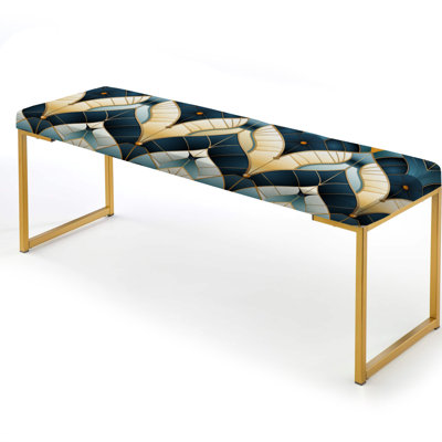 Upholstered Gold Bench