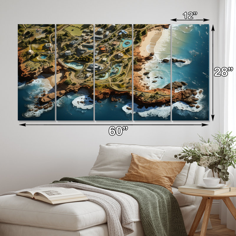 Ensemble de 5 décorations murales Cape Clifton Beaches