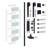 36" x 84" Tempered Frosted Glass Sliding Barn Door with Installation Hardware-59113936