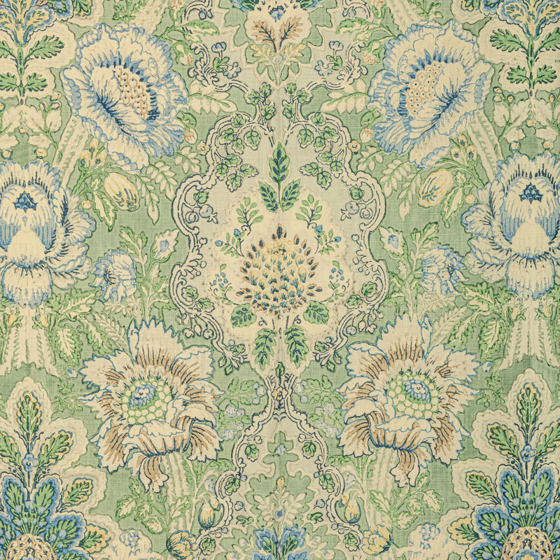 Carvallo 100% Linen Fabric, Celery